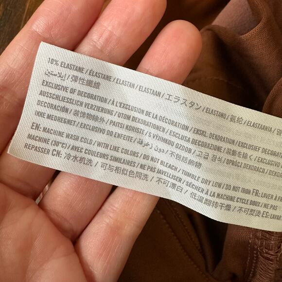 ABERCROMBIE & FITCH Curve Love 90s Straight Pants Brown Ultra HR - Picture 9 of 13